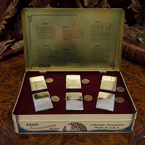Set Zippo 1996 Kỷ Niệm 60 Năm Thành Lập (1932-1992)  Collector's Edition Vintage Series Full Box C90