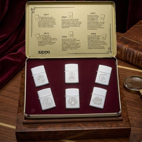Set Zippo 1996 Kỷ Niệm 60 Năm Thành Lập (1932-1992)  Collector's Edition Vintage Series Full Box C90
