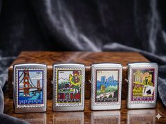 Zippo 2000 Chủ Đề Tem Thư – Đời XVI – Bộ Sưu Tập Stamp Collection Độc Bản C281