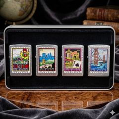 Zippo 2000 Chủ Đề Tem Thư – Đời XVI – Bộ Sưu Tập Stamp Collection Độc Bản C281
