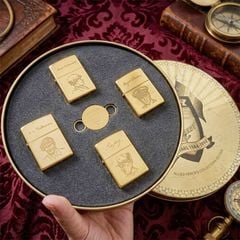 Set 4 Bật Lửa Zippo 1994 Kỷ Niệm 50 Năm D-Day Normandy (1944-1994) – Bộ Tứ Tướng Lĩnh Đồng Minh C99