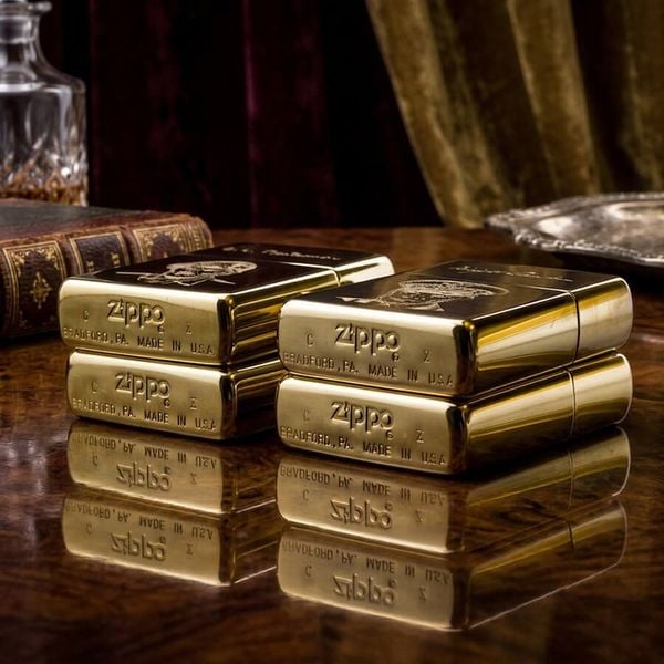 Set 4 Bật Lửa Zippo 1994 Kỷ Niệm 50 Năm D-Day Normandy (1944-1994) – Bộ Tứ Tướng Lĩnh Đồng Minh C99