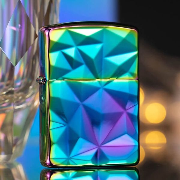 Set Bật Lửa Zippo Vân Nổi 3D Kèm Cốc Pha Lê Cao Cấp ZN141