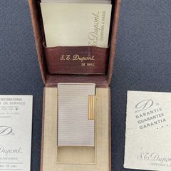 S.T. Dupont Ligne 1 (1 Lỗ Cao) - Bọc Vàng 20 Microns - Thiết Kế Classic Sang Trọng DPH30