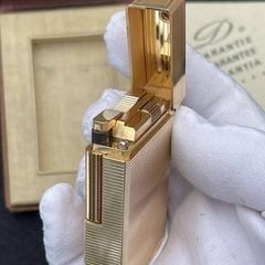 S.T. Dupont Ligne 1 (1 Lỗ Cao) - Bọc Vàng 20 Microns - Thiết Kế Classic Sang Trọng DPH30