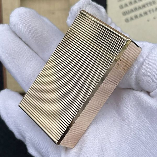 S.T. Dupont Ligne 1 (1 Lỗ Cao) - Bọc Vàng 20 Microns - Thiết Kế Classic Sang Trọng DPH30