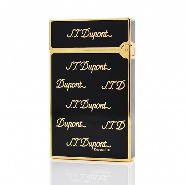 Dupont Hồng Kông Sơn Mài Viền Nhỏ Họa Tiết Dòng Chữ ST Dupont D40