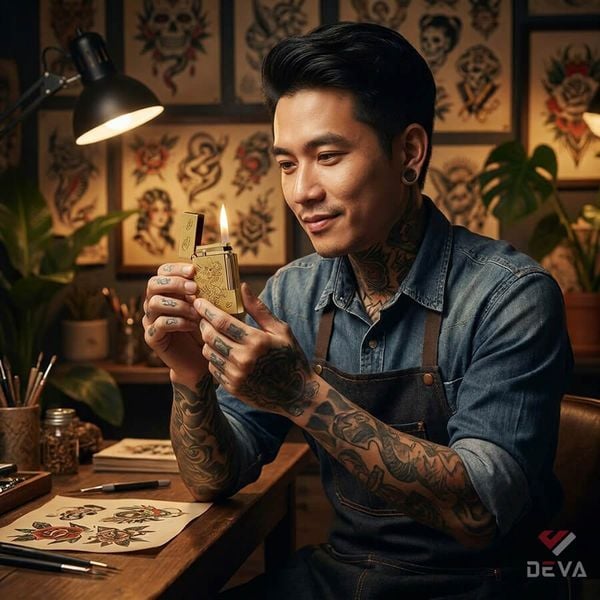Bật lửa Dupont hình rồng chim D62
