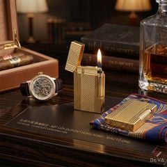 Dupont 2 Lửa Kẻ Sọc Bên Hoạ Tiết Vân Kim Cương D148