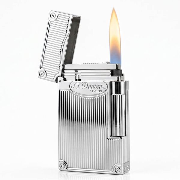 Set Quà Tặng bật lửa ST Dupont màu vàng kẻ dọc D118