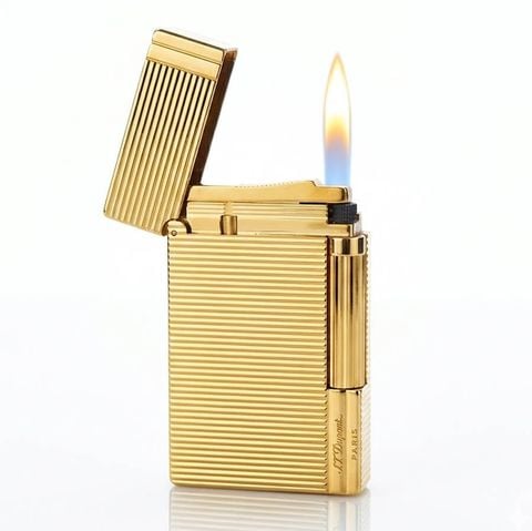 Bật lửa Dupont kẻ ngang viền dọc vàng hồng D212