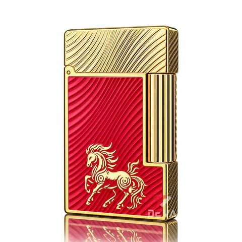 ST Dupont Hồng Kông Sơn Mài Chủ Đề Năm Ngựa Horse Mane Red 2026 D114