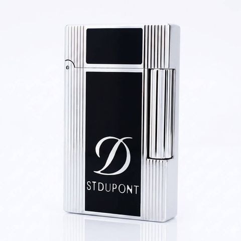 Dupont Hồng Kông Sơn Mài Đường Viền Kẻ Dọc Với Logo Thương Hiệu D21