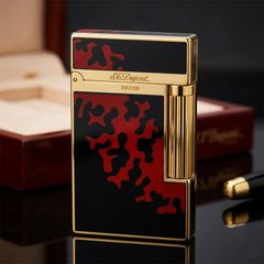 Dupont 2 lỗ cao sơn mài đen đỏ DPH36