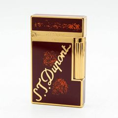 Dupont Hồng Kông Sơn Mài Đỏ Nhũ Chữ Chéo D07