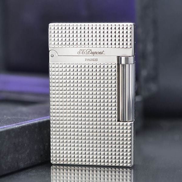 S.T. Dupont Ligne 2 (2 Lỗ) - Họa Tiết Vân Kim Cương Nổi Diamond Head - Tiếng Chuông Vang DPH64