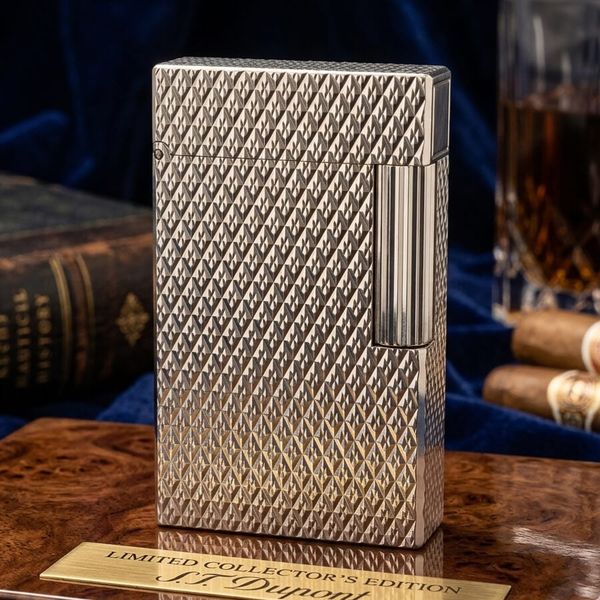 S.T. Dupont Ligne 1 (1 Lỗ Cao) – Họa Tiết Vân Kim Cương Nổi Diamond Head DPH72
