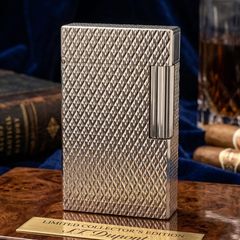 S.T. Dupont Ligne 1 (1 Lỗ Cao) – Họa Tiết Vân Kim Cương Nổi Diamond Head DPH72
