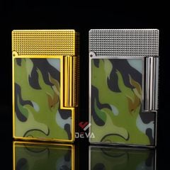 Dupont Hồng Kông Sơn Mài Hoa Văn Nguỵ Trang Camo Ngọn Lửa D206