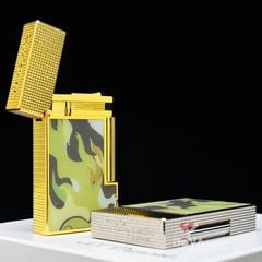 Dupont Hồng Kông Sơn Mài Hoa Văn Nguỵ Trang Camo Ngọn Lửa D206