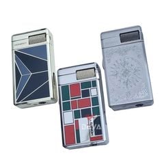 Bật lửa gas đá Honest lửa kép có ô cửa quan sát nhiên liệu BCZ861