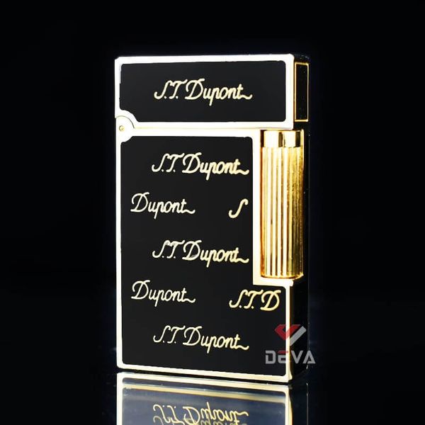 Dupont Hồng Kông Sơn Mài Viền Nhỏ Họa Tiết Dòng Chữ ST Dupont D40