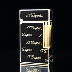 Dupont Hồng Kông Sơn Mài Viền Nhỏ Họa Tiết Dòng Chữ ST Dupont D40