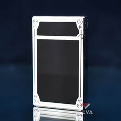 Dupont Xăng Đá Sơn Mài Đen Viền Hoa Văn Phục Hưng Cổ Điển D195-DX