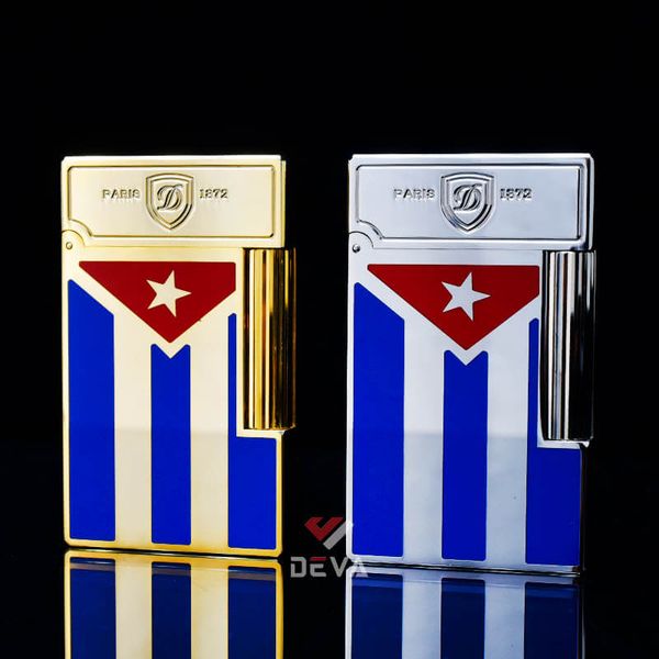 Dupont Xăng Đá Sơn Mài Hoạ Tiết Lá Cờ Cuba D102-DX