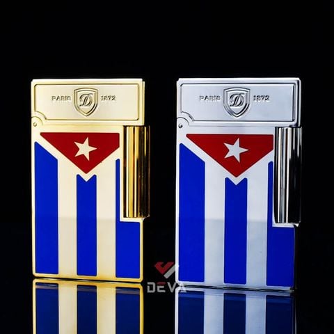 Dupont Xăng Đá Sơn Mài Hoạ Tiết Lá Cờ Cuba D102-DX