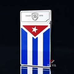 Dupont Xăng Đá Sơn Mài Hoạ Tiết Lá Cờ Cuba D102-DX
