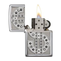 Zippo Ốp Emblem Bling Nạm Kim Cương Z357