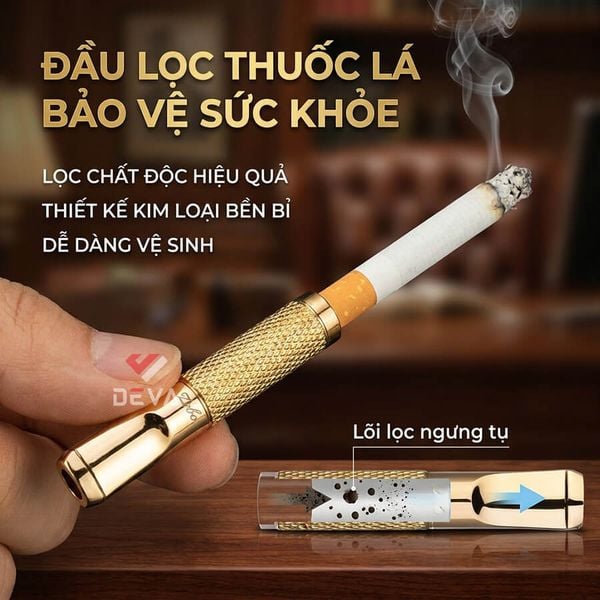 Tẩu lọc thuốc mạ vàng Zobo ZB 255
