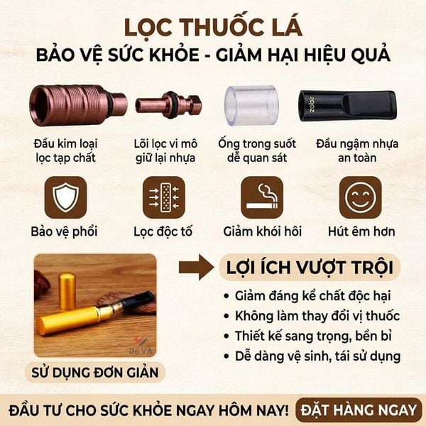 Tẩu lọc thuốc khe lọc có ống đựng Zobo ZB 022