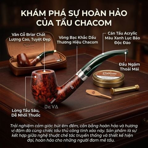 Tẩu Chacom cán xanh Noel N42D