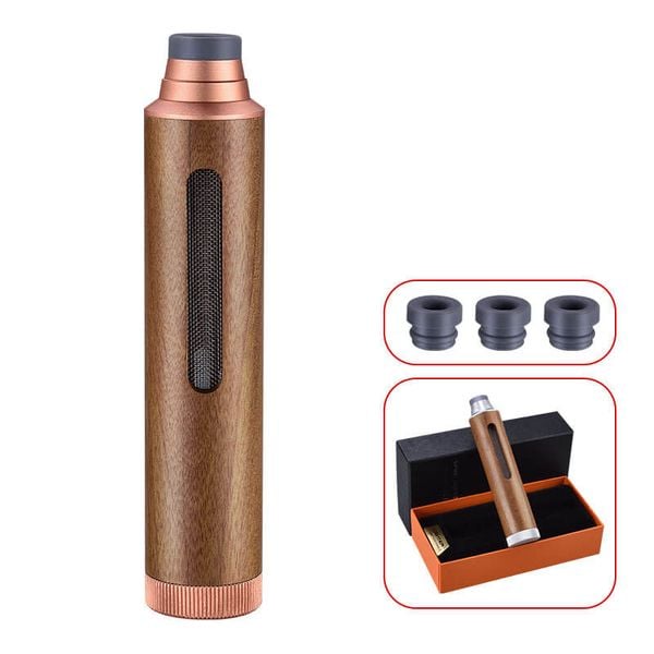 Gạt tàn thuốc lá di động vỏ gỗ cầm tay cho xe ô tô H015