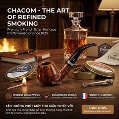Tẩu gỗ thạch nam chính hãng Chacom 214