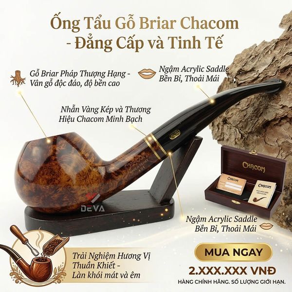 Tẩu gốc thạch nam Chacom Club N871A