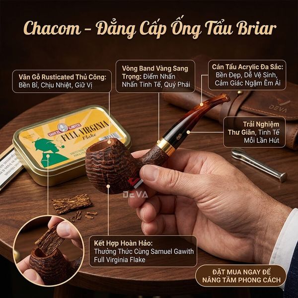 Tẩu gỗ thạch nam Chacom churchill SB N425
