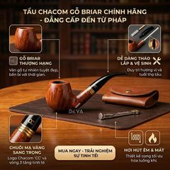 Tẩu gỗ thạch nam Chacom Club N42B