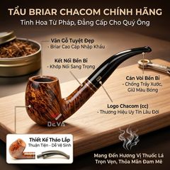 Tẩu gỗ thạch nam Chacom Club N42B