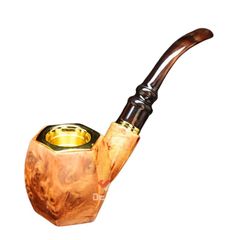 Tẩu bầu lục giác thân gỗ cán sừng Freesize TS29