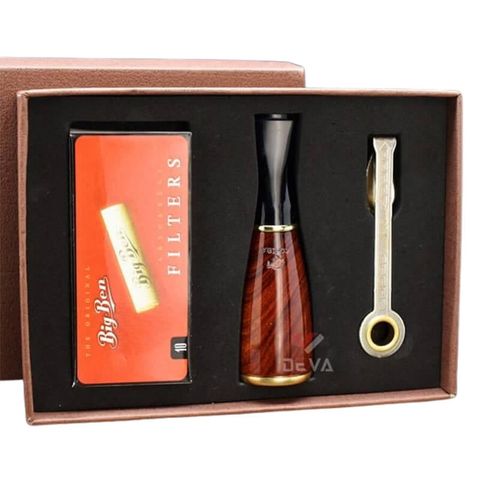 Set tẩu Cigar thân gỗ Freesize kèm lọc và dụng cụ vệ sinh TG24