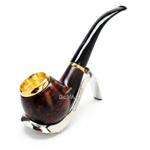 Tẩu bầu tròn gỗ cẩm cán sừng Freesize TS14