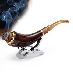 Tẩu Xì Gà gỗ cẩm cán sừng dáng thẳng Freesize TS18