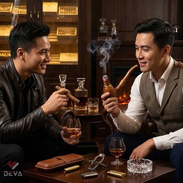 Tẩu gỗ sưa cán đứng đế tròn ốp miệng mạ vàng Freesize TG06