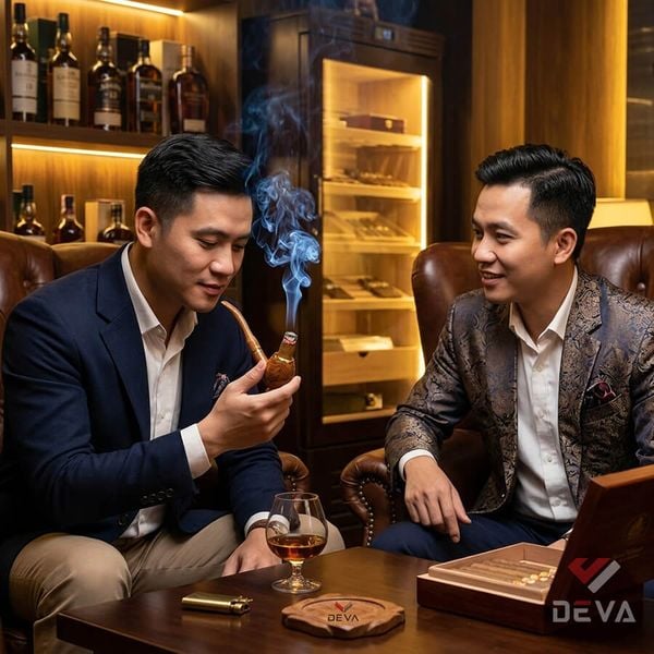 Tẩu gỗ sưa cán đứng đế tròn ốp miệng mạ vàng Freesize TG06