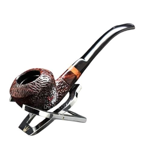 Tẩu Cigar cối sần miệng nhô cán sừng Freesize TS24