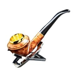 Tẩu cỡ lớn Freesize thân gỗ cán sừng TS28