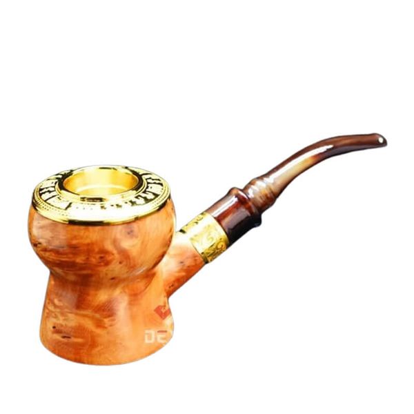 Tẩu hút Cigar thân gỗ cán sừng hình trống đồng Đông Sơn TS31